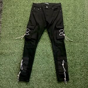 Serenede Size 34 XOLO Black Bungee Cord Pants